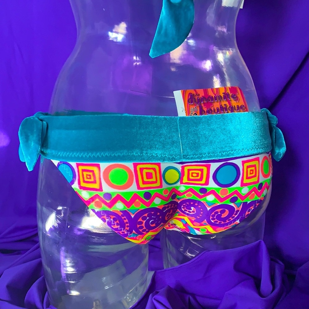 Candy Raver Velvet Hipster Retro Bikini S NWT - Picture 5 of 12